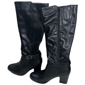 Naturalizer Women's Joslynn Knee High Heeled Boot, Black,‎ Size 9